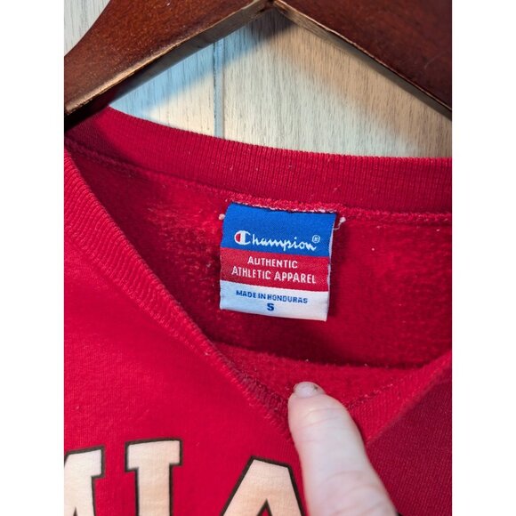 Champion Miami College University Sweatshirt Small Warm Crew Athletic - Picture 3 of 6